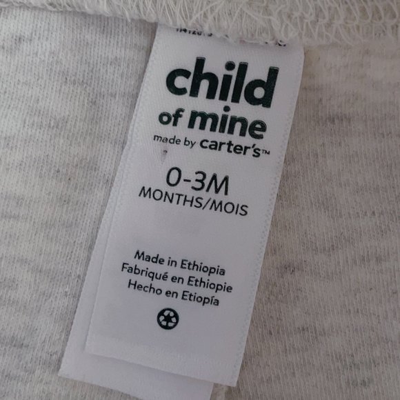 🧸 SALE! (5 for $15, 8 for $22, 12 for $30) Carter’s leggings 0-3m light grey - Picture 4 of 4